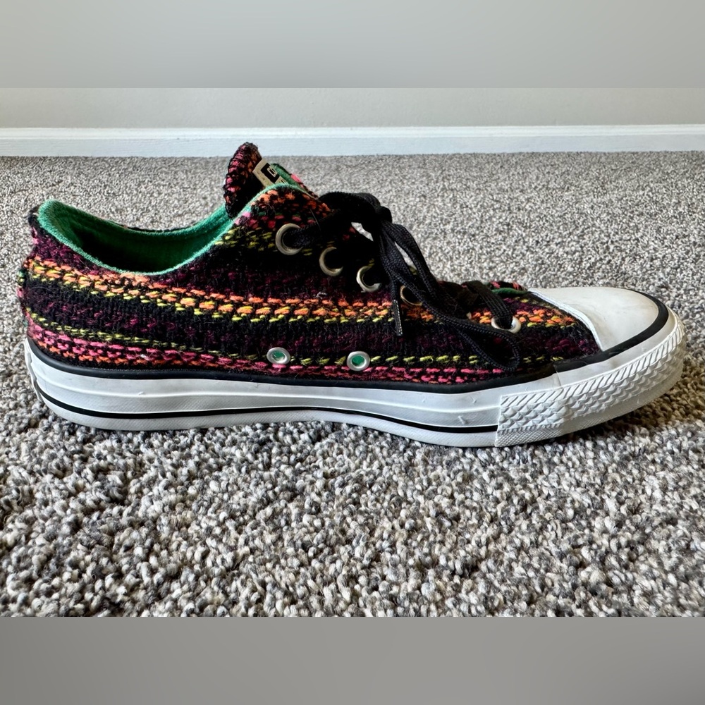 Converse All Star Parakeet OX Rainbow Knit Sneakers Low Top Women's Size 8 - Picture 6 of 12